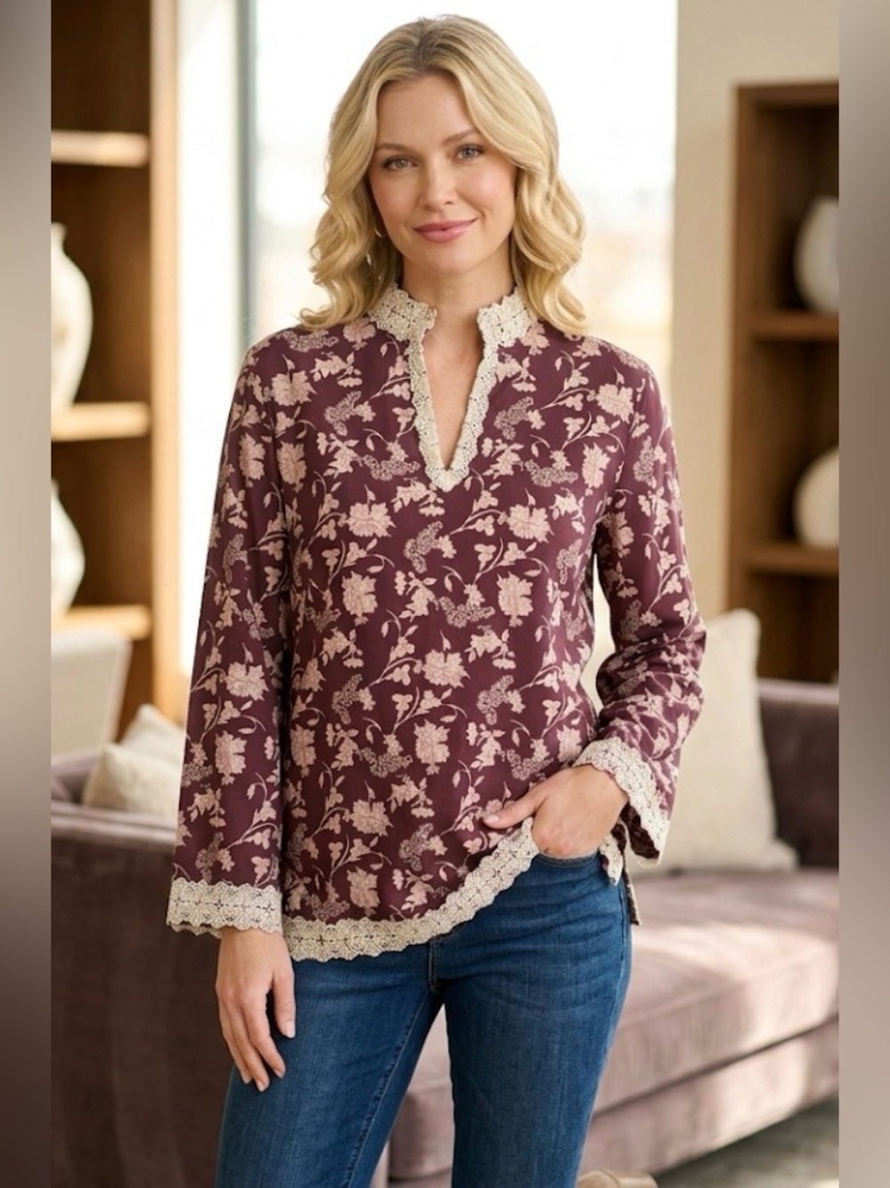 Liza Byrd Sequined Tunic